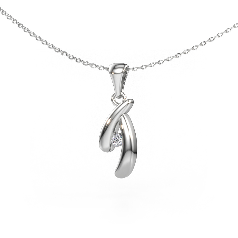 Immagine di Ciondolo Jinke 585 oro bianco Diamante 0.06 crt