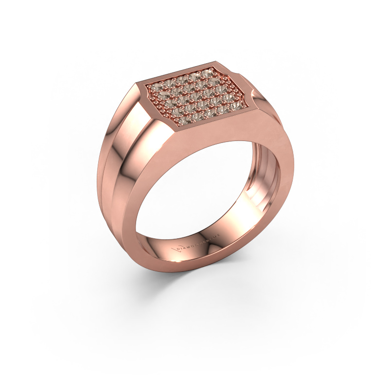 Bild von Herrenring Job 585 Roségold Braun Diamant 0.375 crt