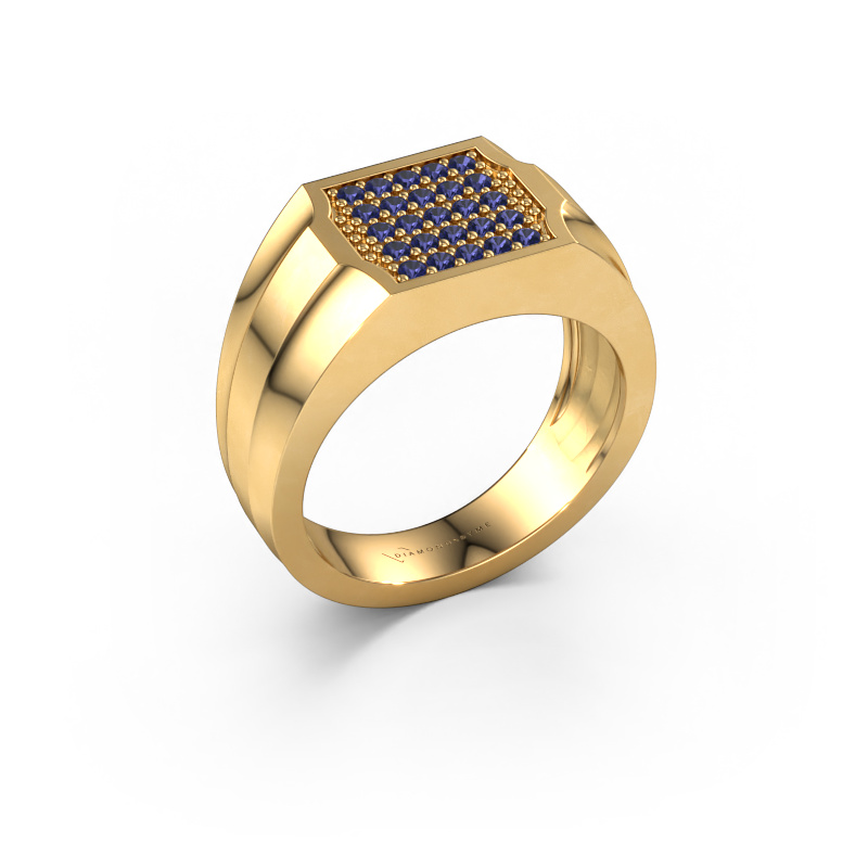 Afbeelding van Heren ring Job 585 goud Saffier 1.5 mm