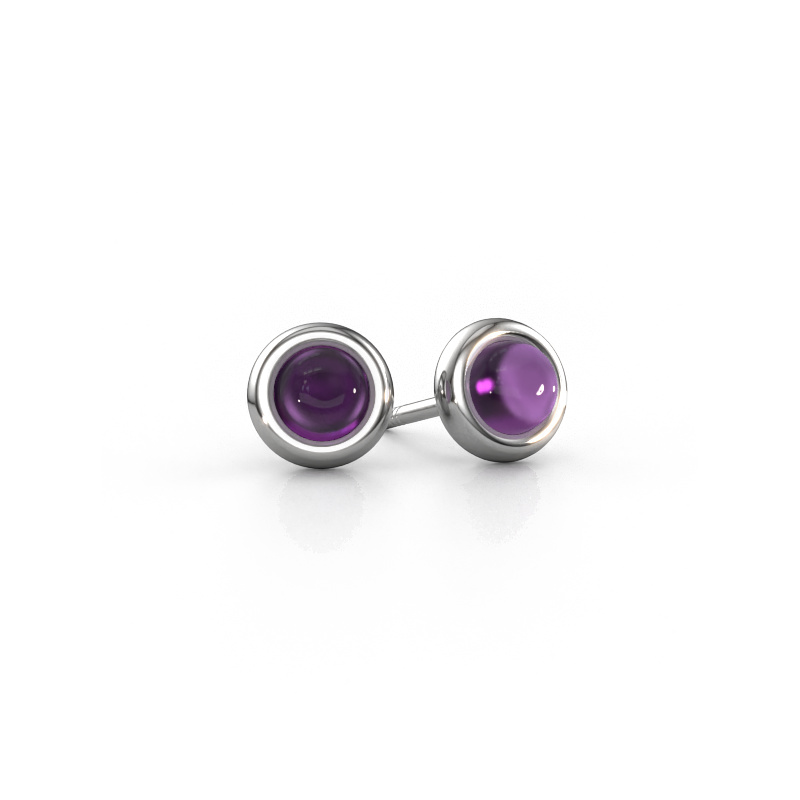 Bild von Ohrsteckers Jodi 950 Platin Amethyst 4,5 mm