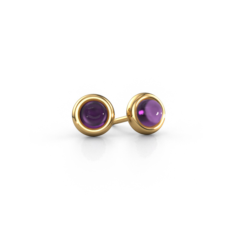Image of Stud earrings Jodi 585 gold Amethyst 4,5 mm