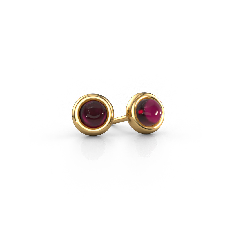 Image of Stud earrings Jodi 585 gold Garnet 4,5 mm