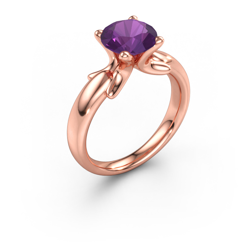 Immagine di Anello Jodie 585 oro rosa Ametista 8 mm