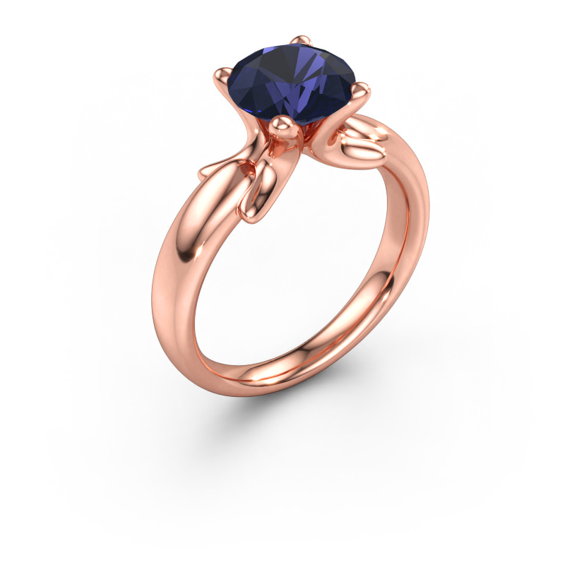 Immagine di Anello Jodie 585 oro rosa Zaffiro 8 mm