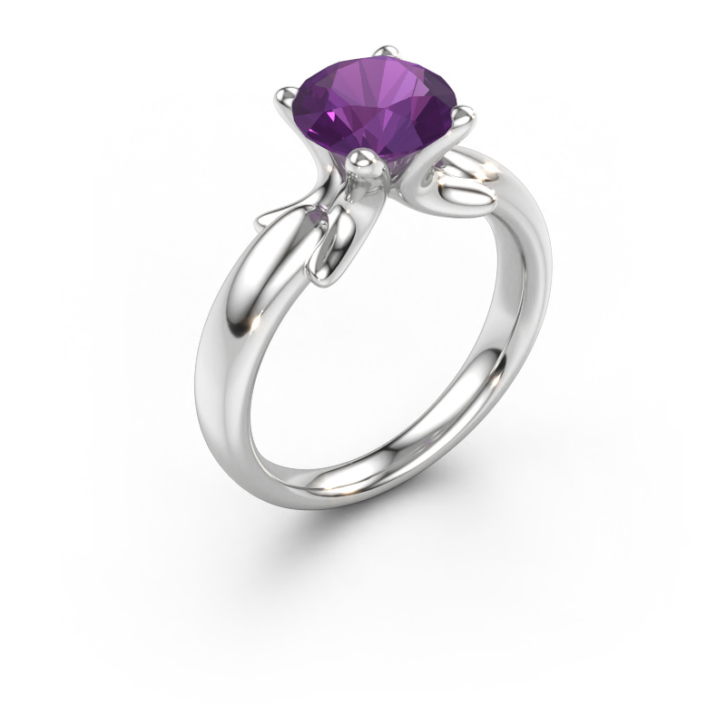 Immagine di Anello Jodie 585 oro bianco Ametista 8 mm