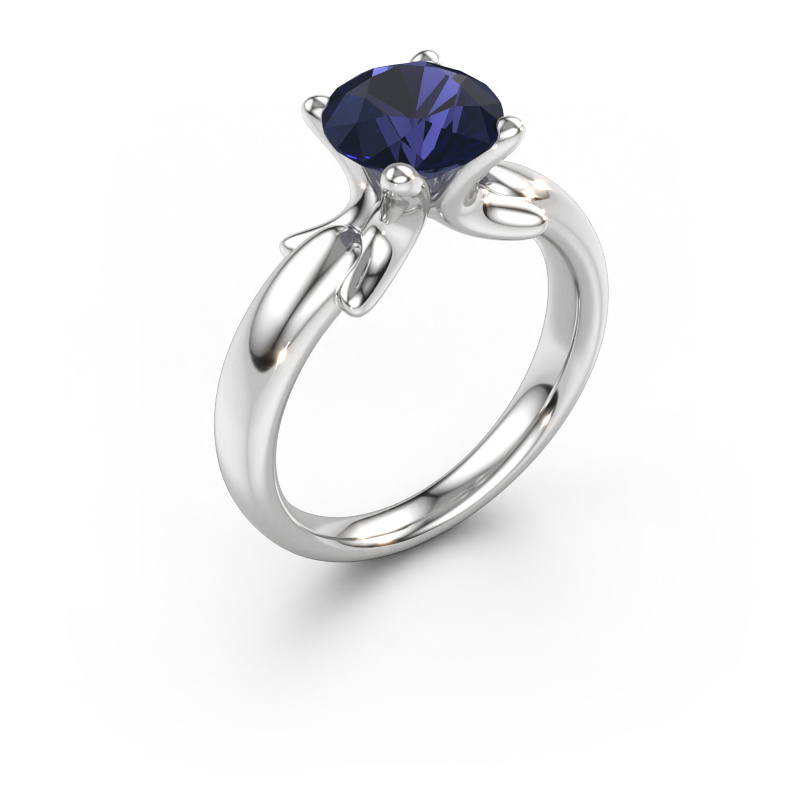 Bild av Ring Jodie 585 vitt guld Safir 8 mm