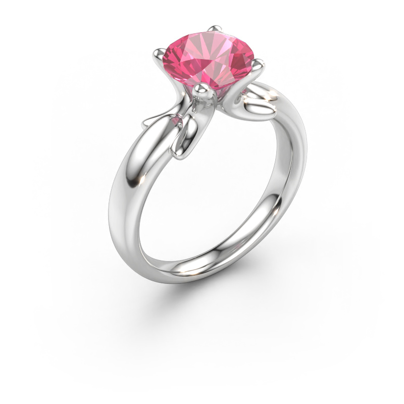 Bild av Ring Jodie 585 vitt guld Rosa safir 8 mm