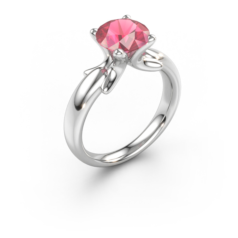 Bild av Ring Jodie 585 vitt guld Rosa turmalin 8 mm