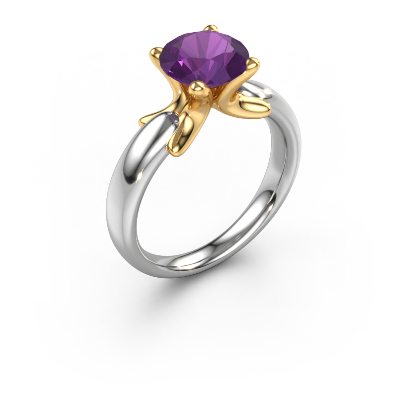 Image of Ring Jodie 585 white gold Amethyst 8 mm