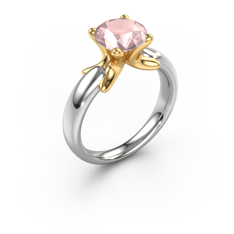 Image of Ring Jodie 585 white gold Morganite champagne 8 mm