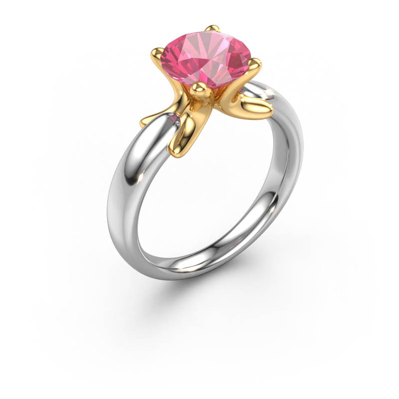 Bild von Ring Jodie 585 Weißgold Pink Saphir 8 mm