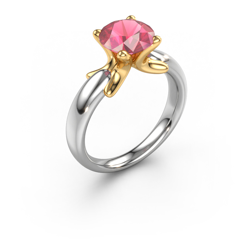 Image of Ring Jodie 585 white gold Tourmaline pink 8 mm