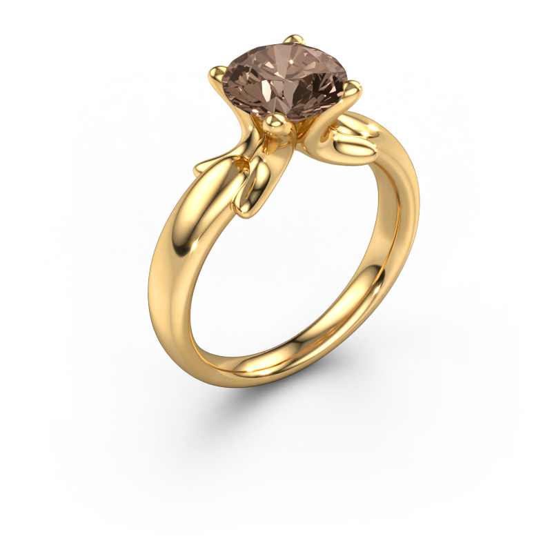 Image of Ring Jodie 585 gold Brown diamond 2.00 crt
