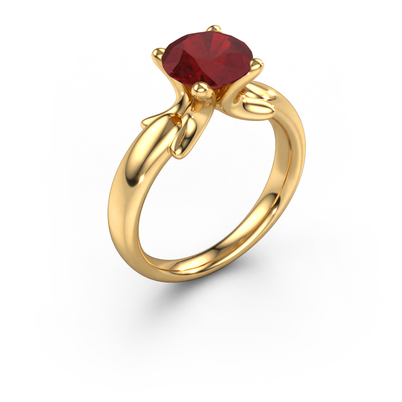 Image of Ring Jodie 585 gold Ruby 8 mm