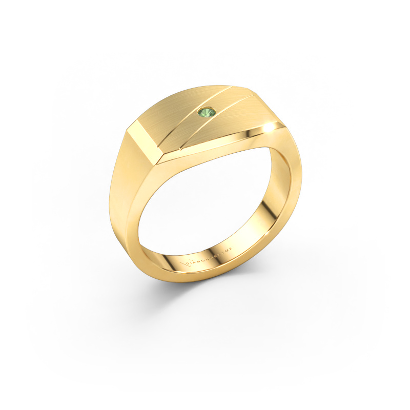 Bild von Herrenring Joe 3 585 Gold Turmalin grün 2 mm