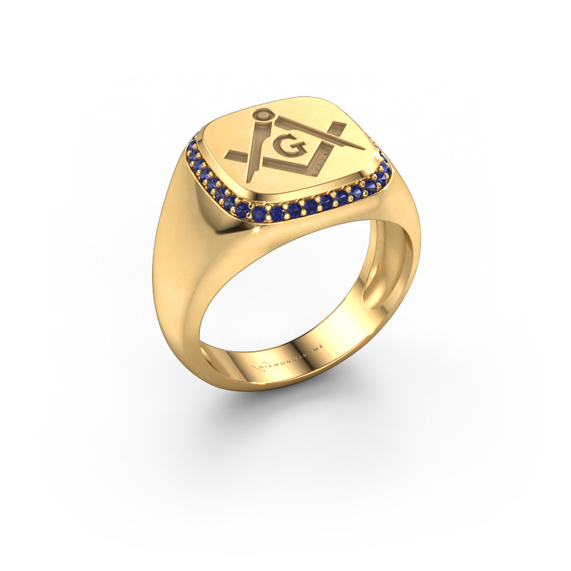 Image of Men's ring Johan 1 585 gold Sapphire 1.2 mm