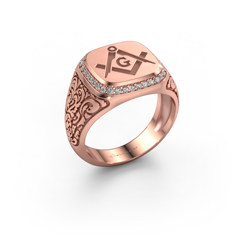 Bild von Herren ring Johan 2 585 Roségold Zirkonia 1.2 mm