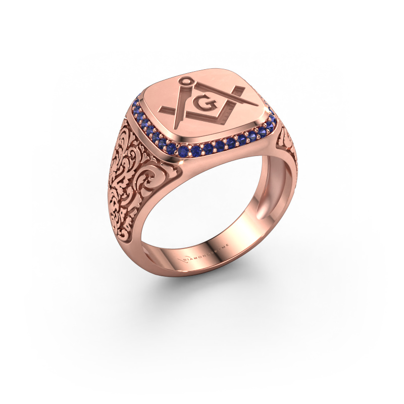 Bild von Herren ring Johan 2 585 Roségold Saphir 1.2 mm