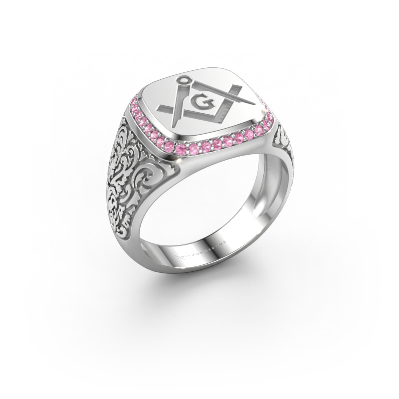 Bild von Herren ring Johan 2 950 Platin Pink Saphir 1.2 mm