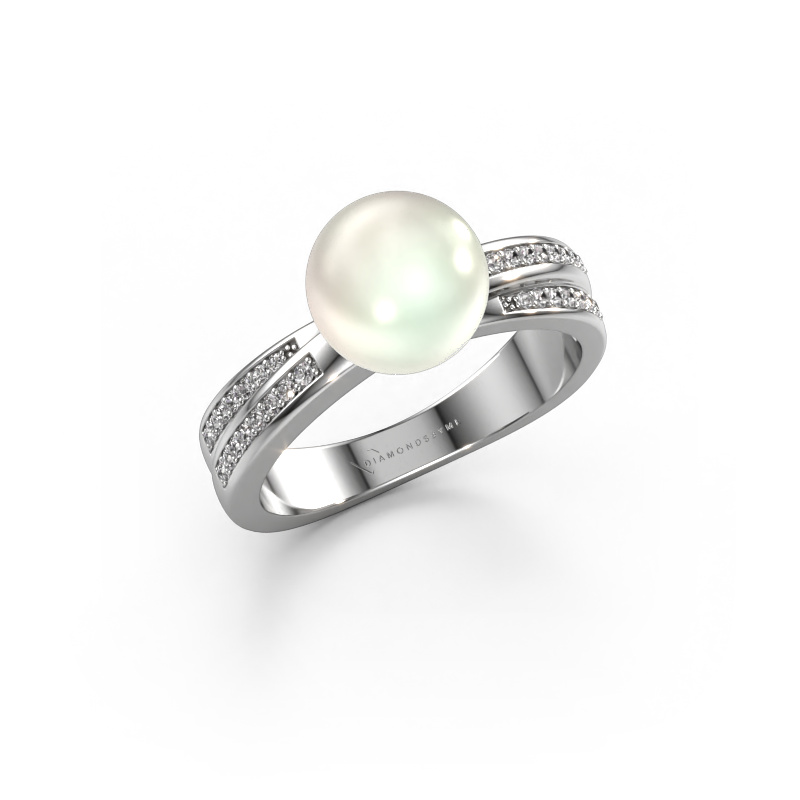 Image of Ring Jolies 585 white gold White pearl 8 mm
