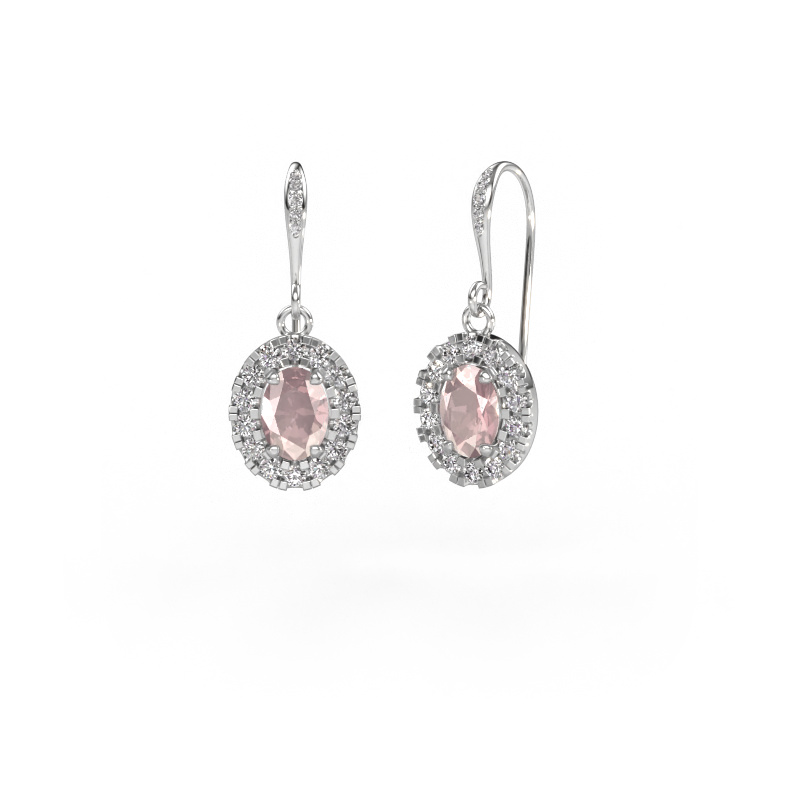 Bild von Ohrhänger Jorinda 2 585 Weißgold Morganit Champagner 7x5 mm