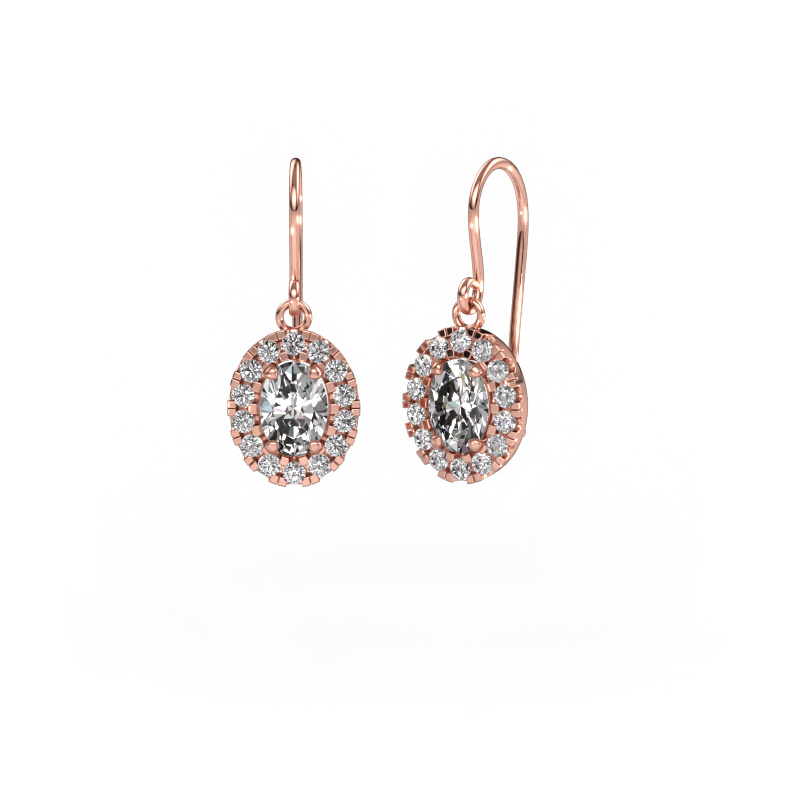 Image de Pendants d'oreilles Jorinda 1 585 or rose Zircone 7x5 mm