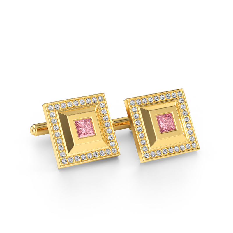 Immagine di Gemelli Joris 585 oro Diamante lab grown rosa 4 mm