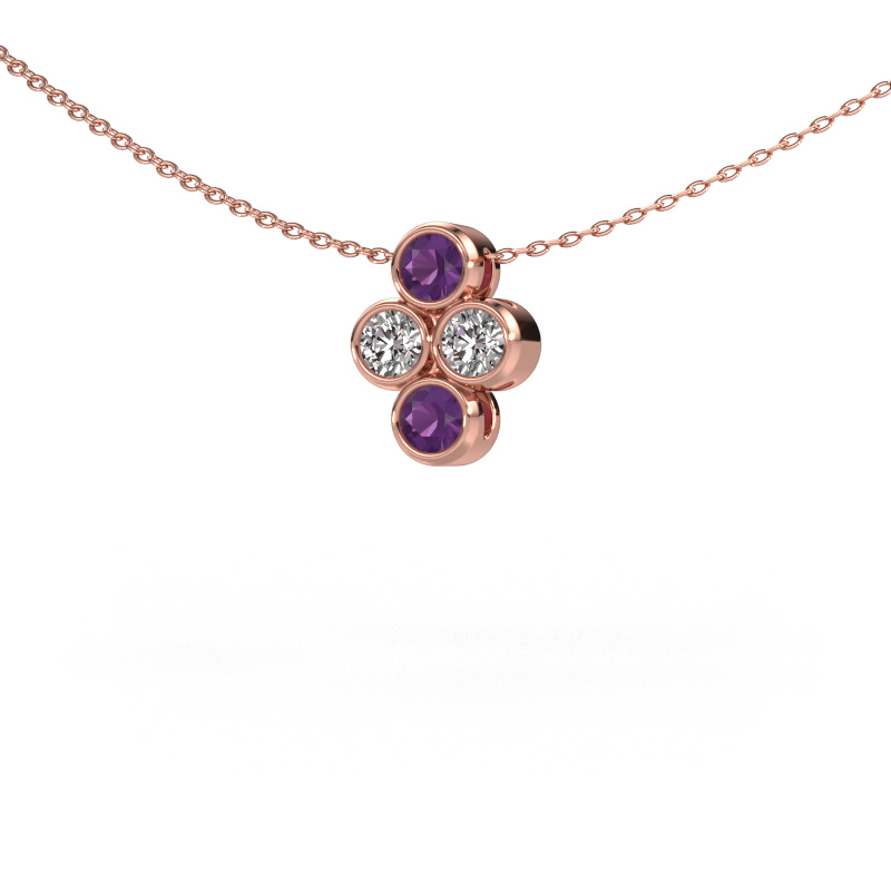 Image of Pendant Judi 585 rose gold Amethyst 3.4 mm