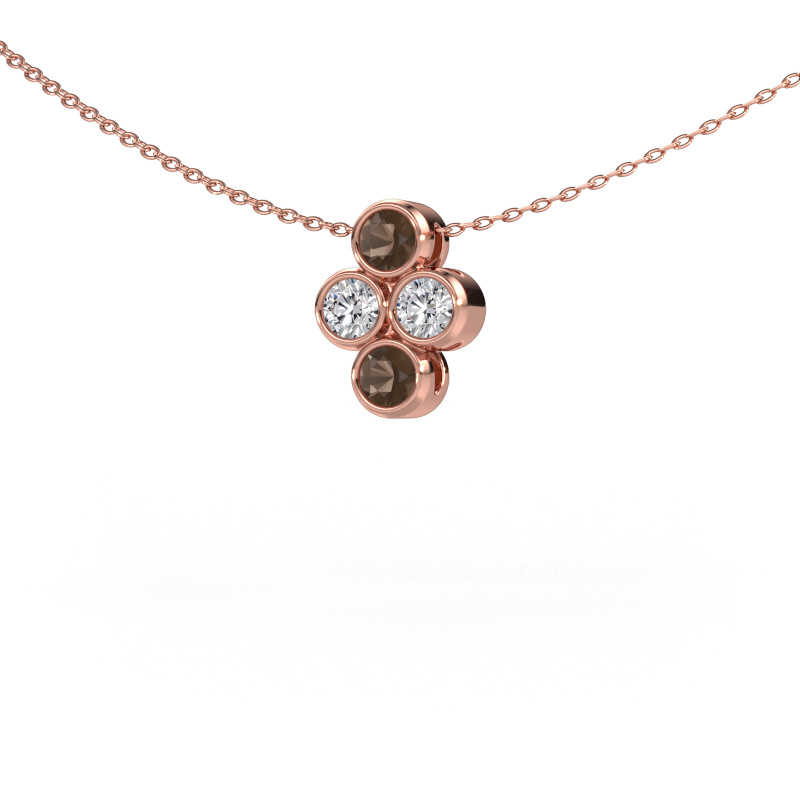 Image of Pendant Judi 585 rose gold Smokey quartz 3.4 mm