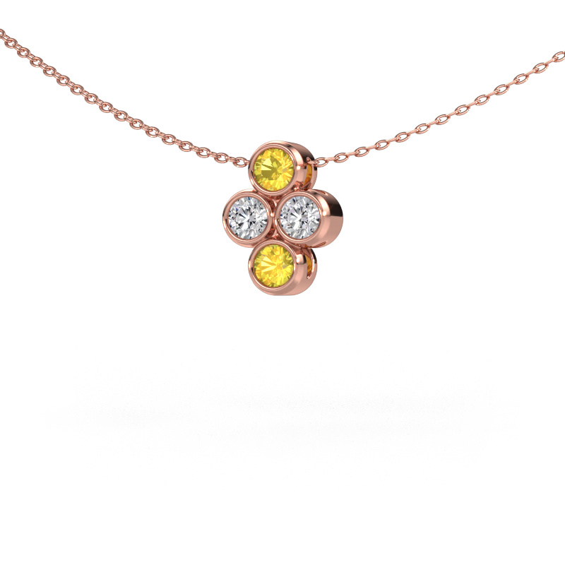 Bild von Anhänger Judi 585 Roségold Gelb Saphir 3.4 mm