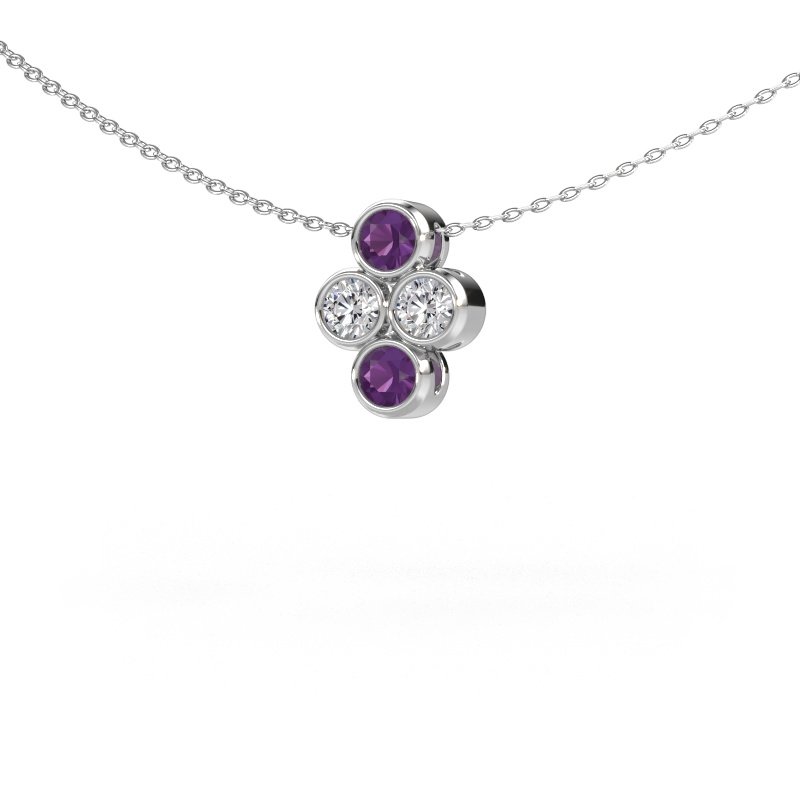 Bild von Anhänger Judi 585 Weißgold Amethyst 3.4 mm