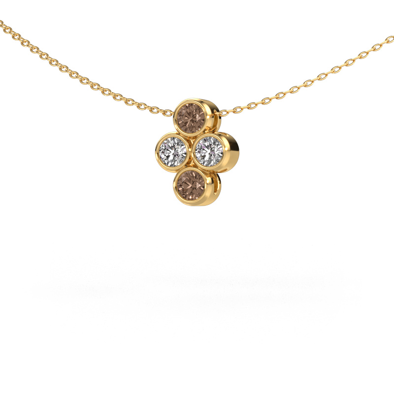 Image of Pendant Judi 585 gold Brown diamond 0.60 crt
