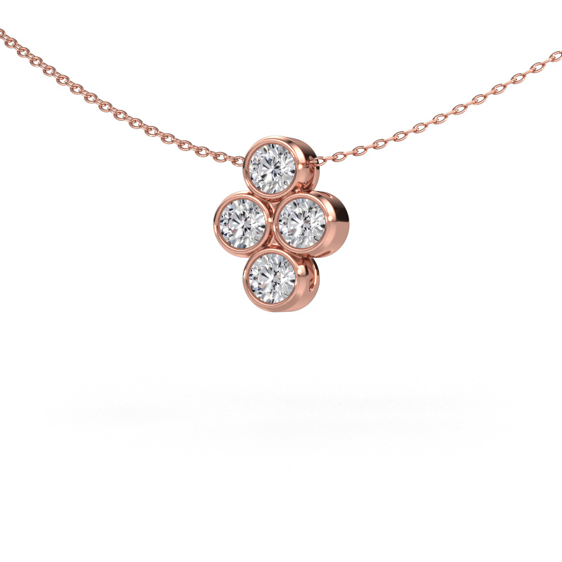 Image de Pendentif Judi 585 or rose Diamant 1.00 crt