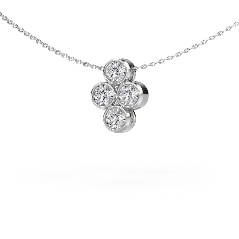 Image de Pendentif Judi 585 or blanc Diamant 1.00 crt