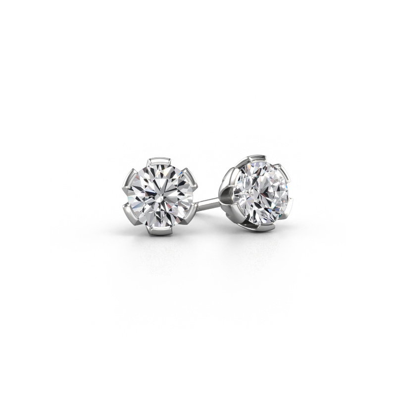 Image of Stud earrings Julia 950 platinum Diamond 2.00 crt