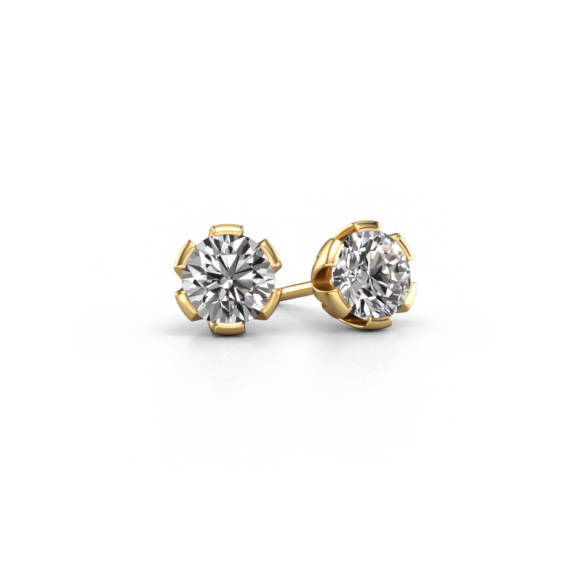 Image of Stud earrings Julia 585 gold Diamond 2.00 crt