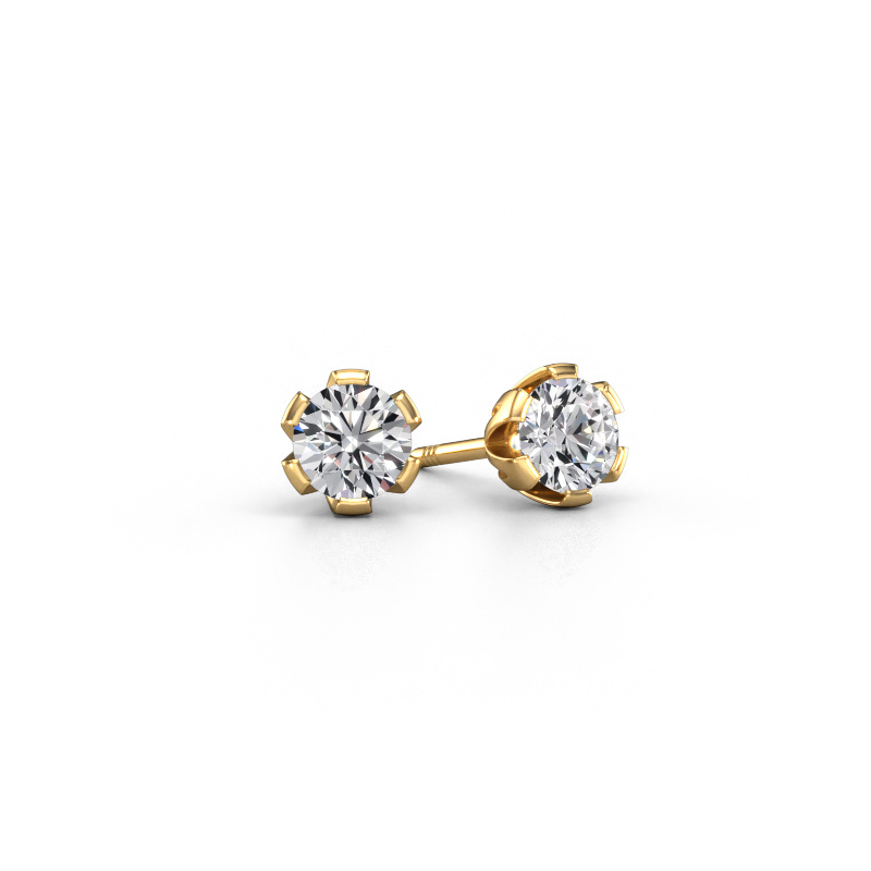 Image of Stud earrings Julia 585 gold Diamond 1.00 crt