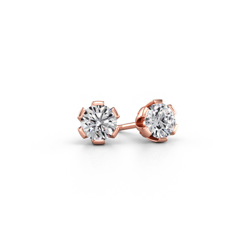 Immagine di Orecchini a lobo Julia 585 oro rosa Diamante 1.40 crt