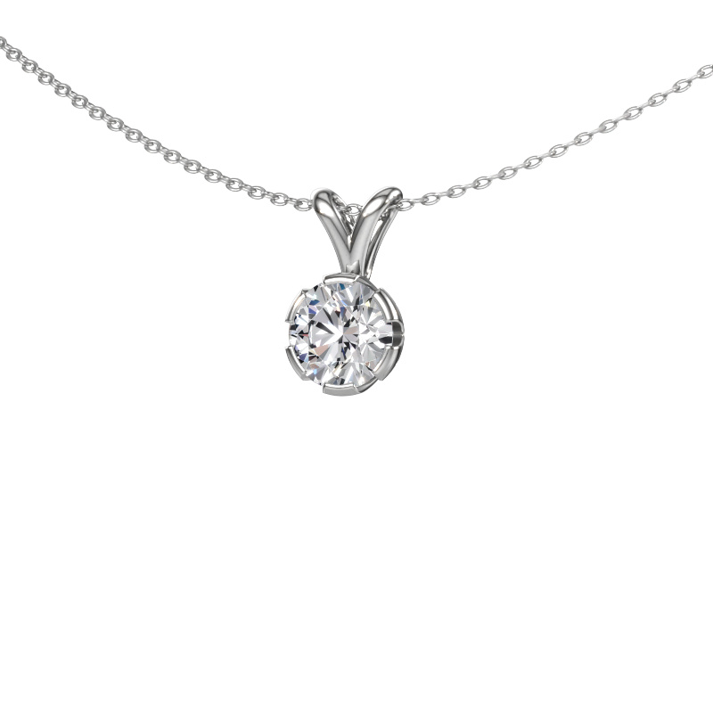 Image of Pendant Julia 950 platinum Diamond 1.00 crt
