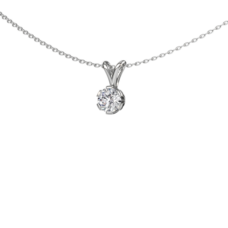 Image of Pendant Julia 585 white gold Diamond 0.40 crt