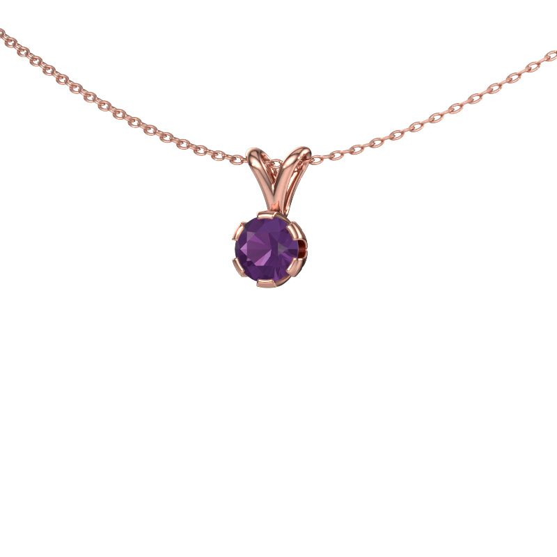 Image of Pendant Julia 585 rose gold Amethyst 5 mm