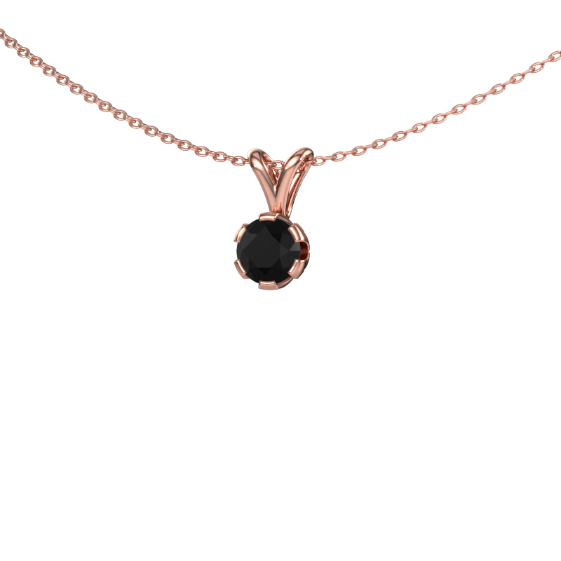 Image of Pendant Julia 585 rose gold Black diamond 0.60 crt