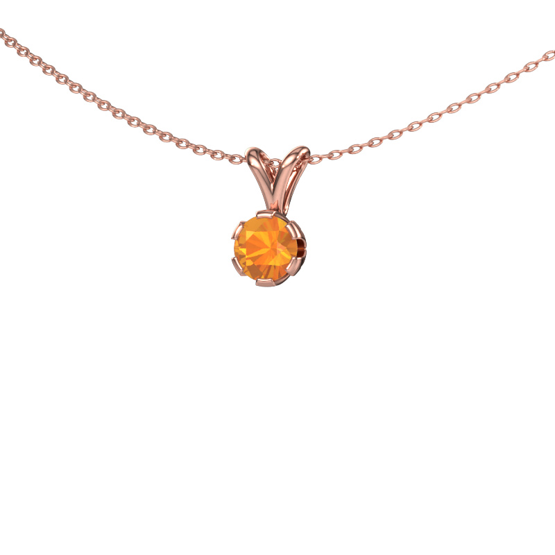 Image of Pendant Julia 585 rose gold Citrin 5 mm