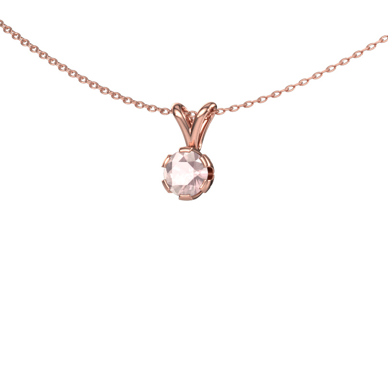 Bild von Anhänger Julia 585 Roségold Morganit Champagner 5 mm