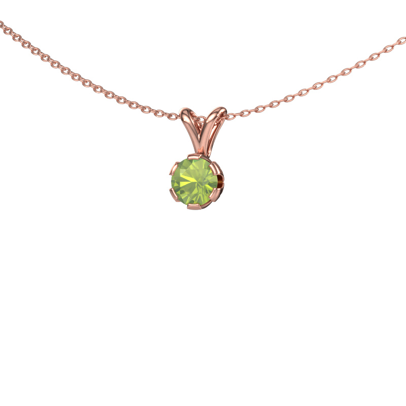 Image of Pendant Julia 585 rose gold Peridot 5 mm