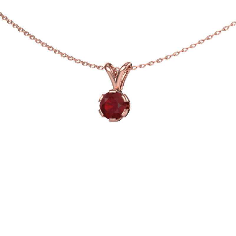 Image of Pendant Julia 585 rose gold Ruby 5 mm