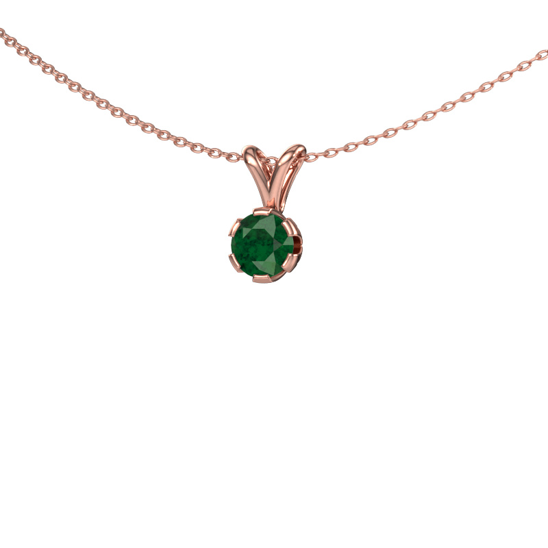 Image of Pendant Julia 585 rose gold Emerald 5 mm