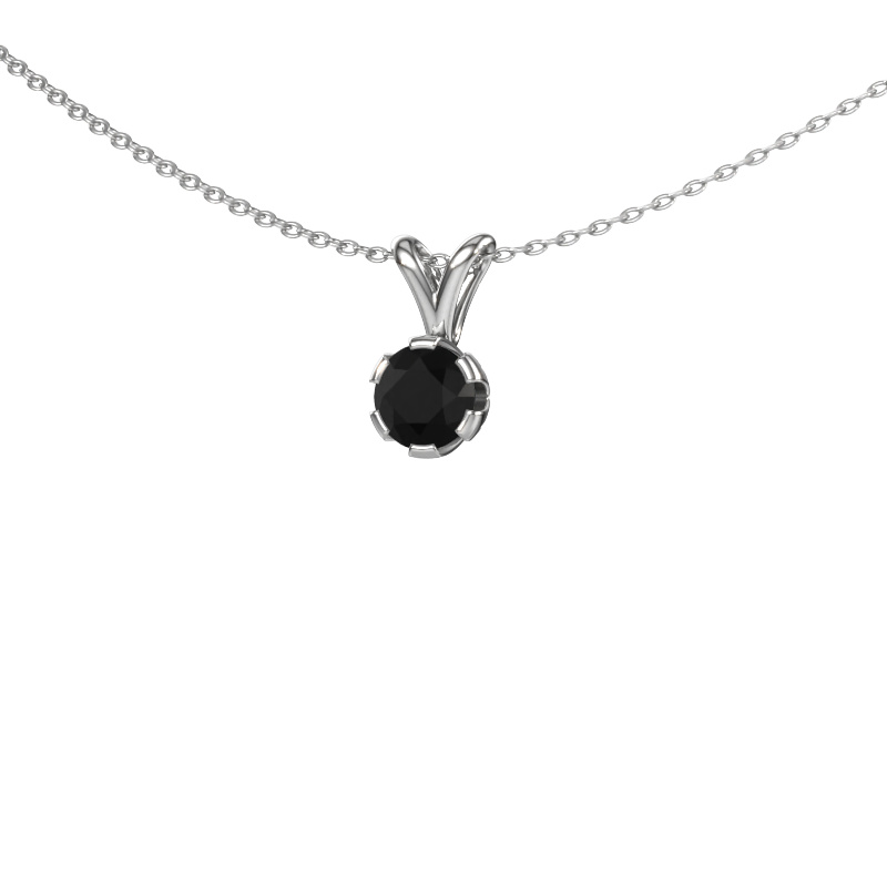 Image of Pendant Julia 950 platinum Black diamond 0.60 crt