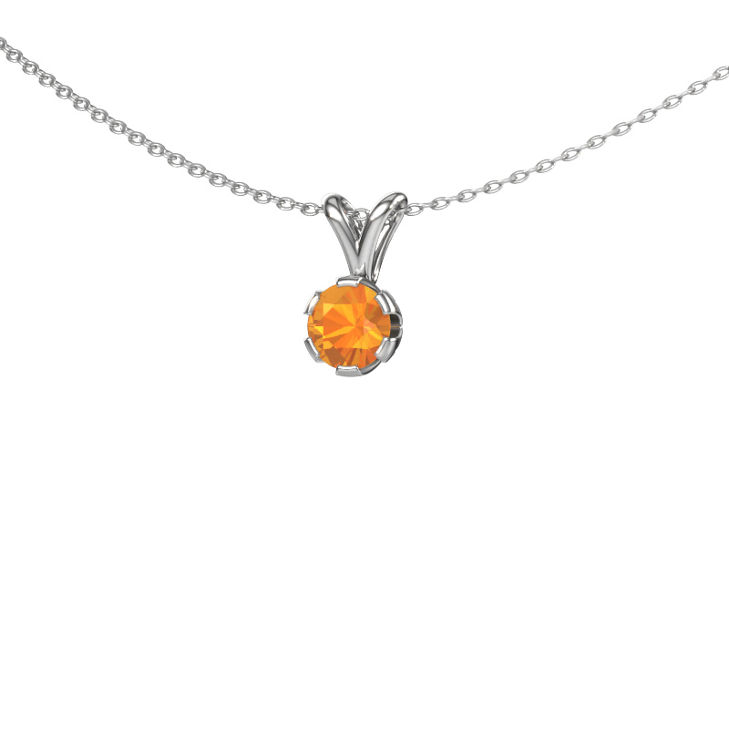 Image of Pendant Julia 950 platinum Citrin 5 mm