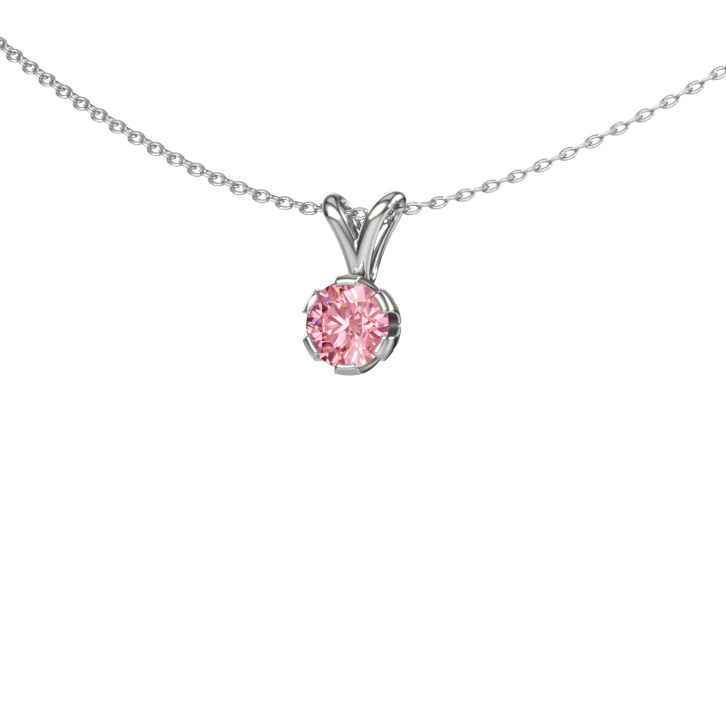 Bild von Anhänger Julia 950 Platin Rosa Labordiamant 5 mm